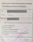 Récépissé de dépôt dossier CFCE